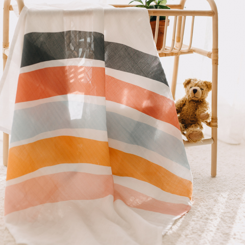 Baby Muslin Swaddle Blanket Large - Rainbow