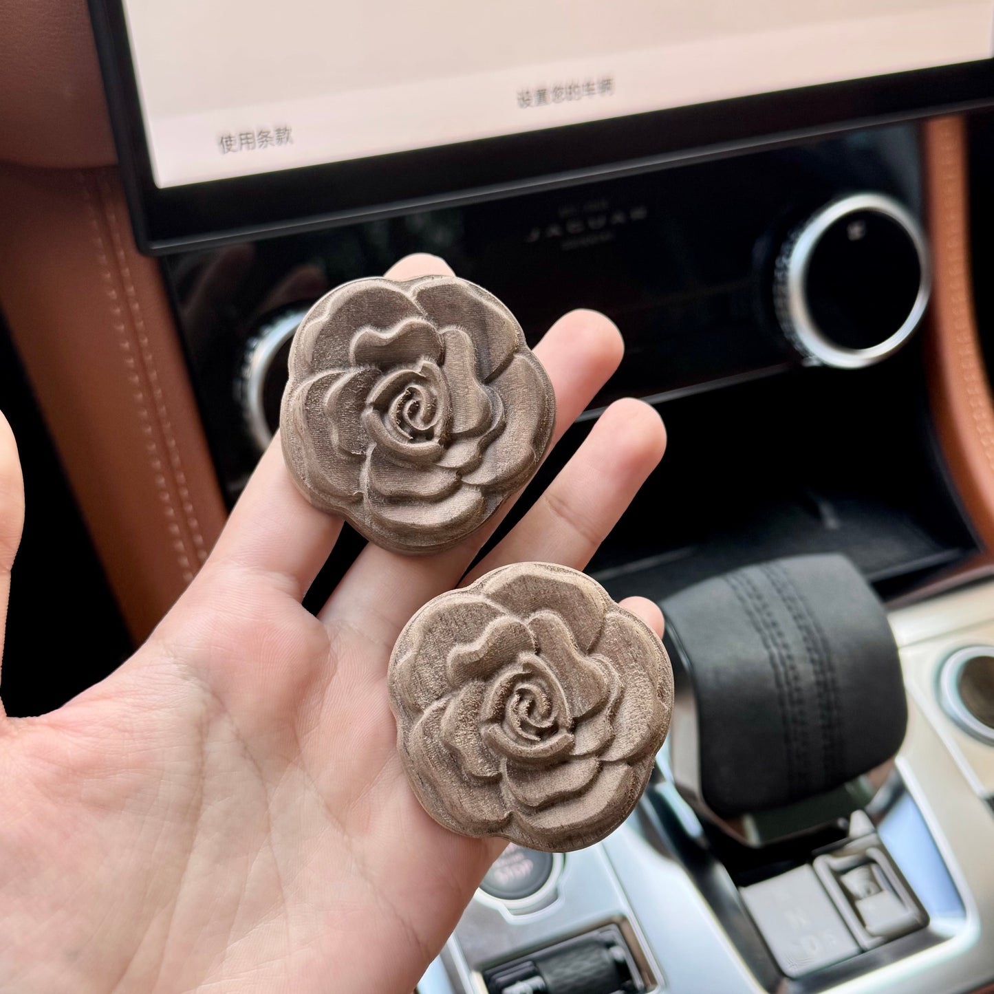 Rose - Wooden Essential Oil Diffuser for Car