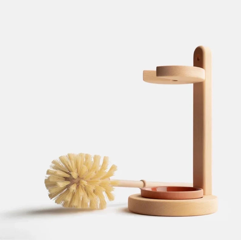 Plastic Free Natural Sisal Bristles Toilet Brush & Stand