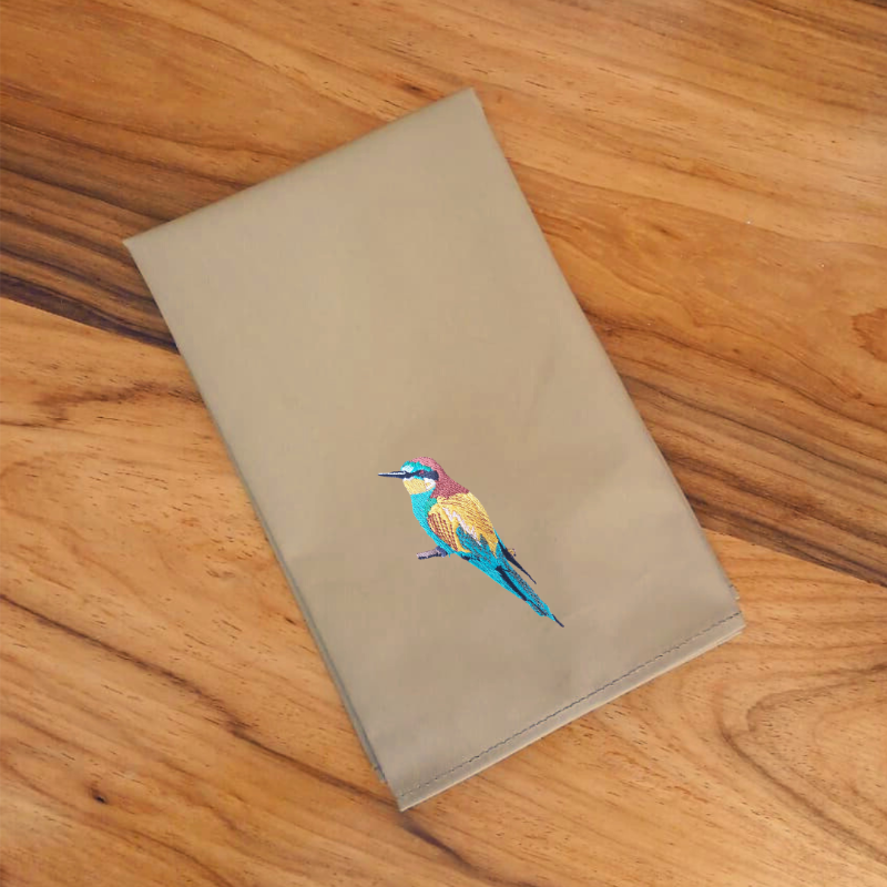 Napkins with Bee Eater Embroidery