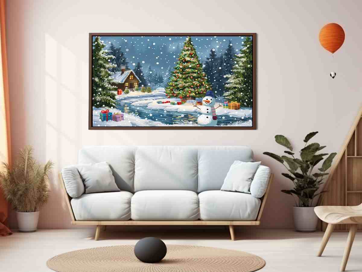 Christmas Landscape Canvas Art Print