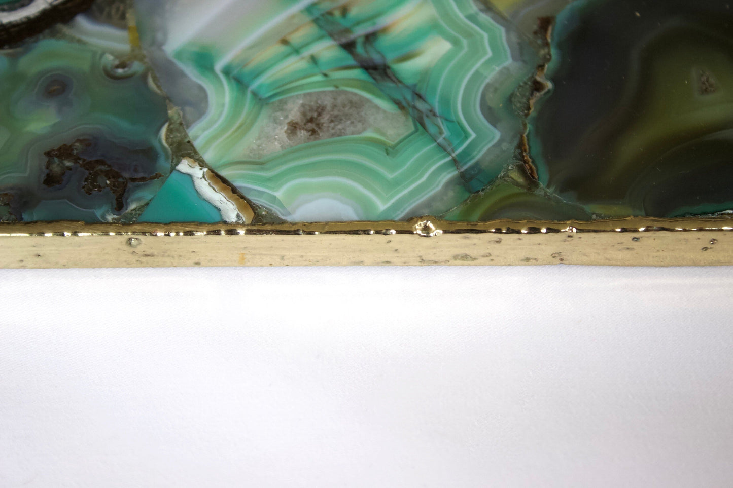 Light Green Agate Wall Clock | Square-4
