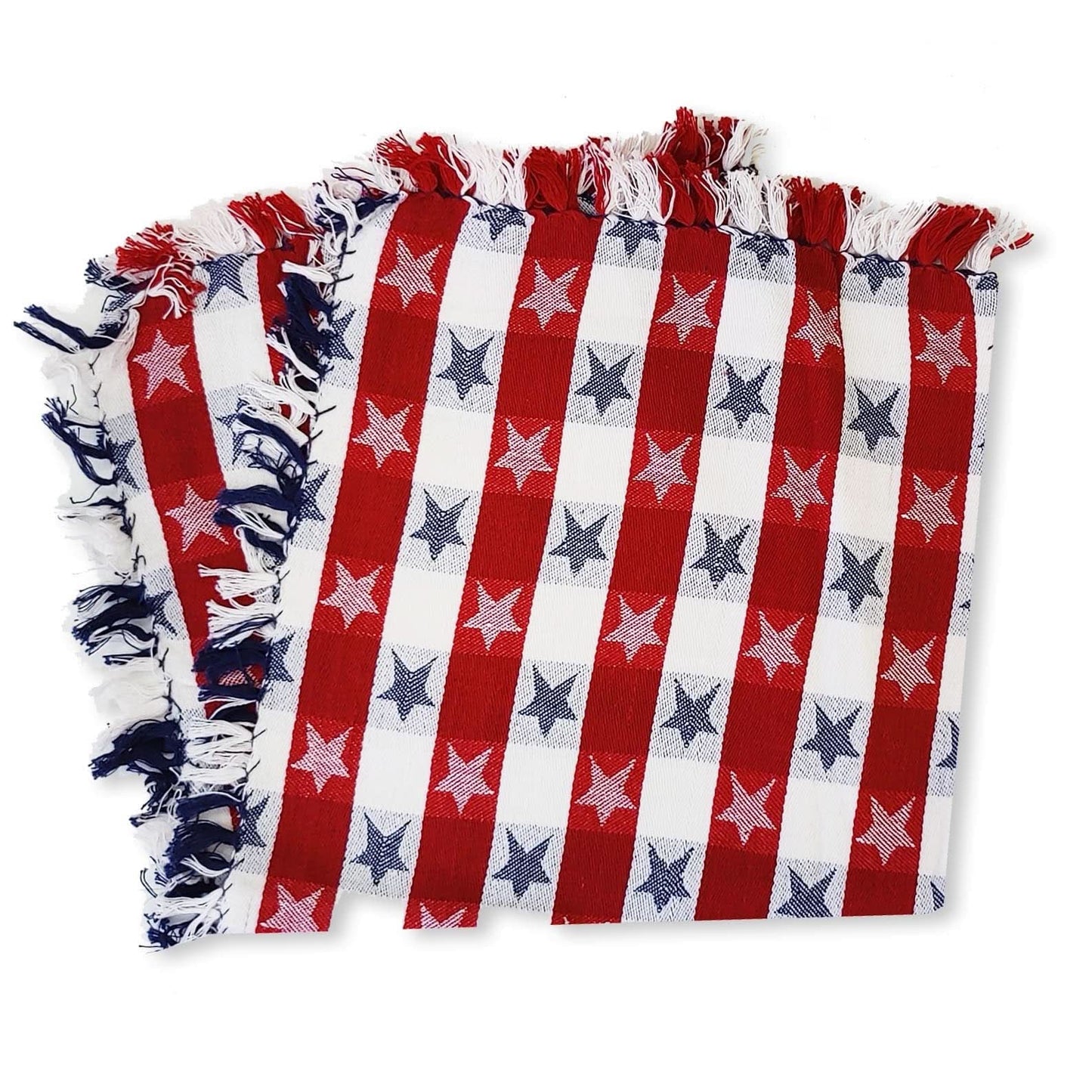 Lemon Tree Stars and Stripes Cloth Napkin - Set of 4