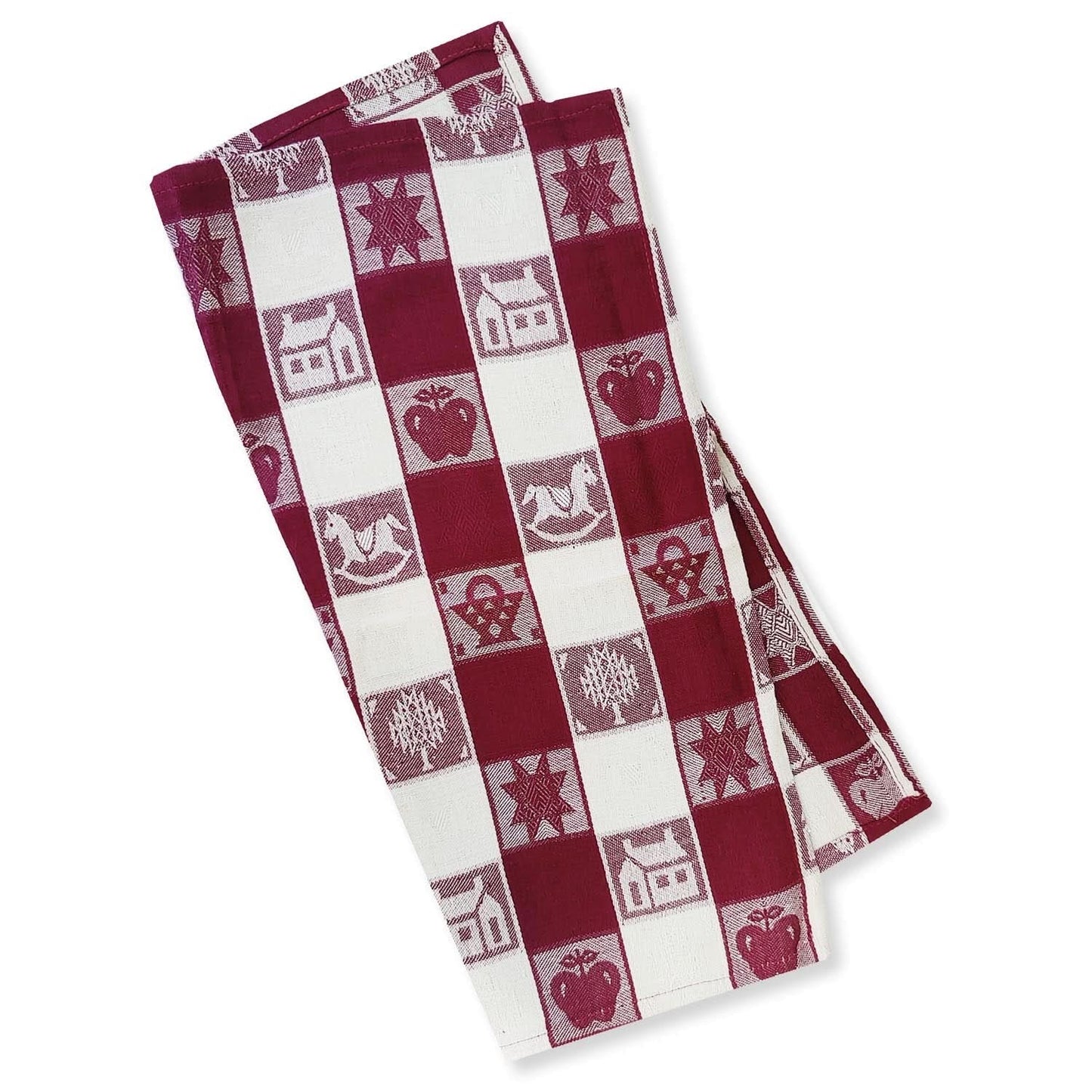 Lemon Tree Whimsical Red Cloth Napkin - Set of 4