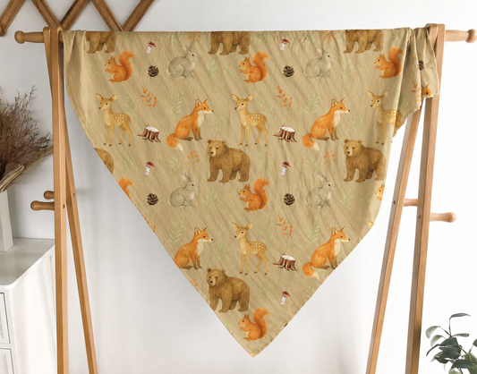 Woodland Friends Swaddle /Grande mousseline de bambou les copains des bois