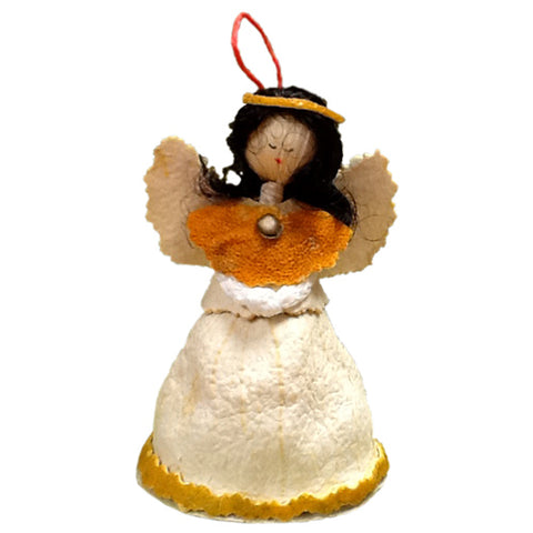 Orange Peel Angel Ornament from Ecuador-0