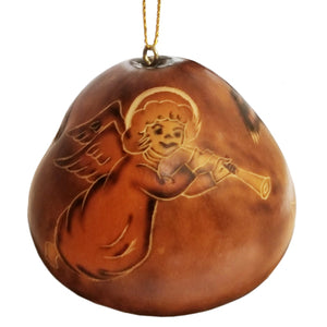 Hand-Carved Gourd Nativity Ornament from Peru-0