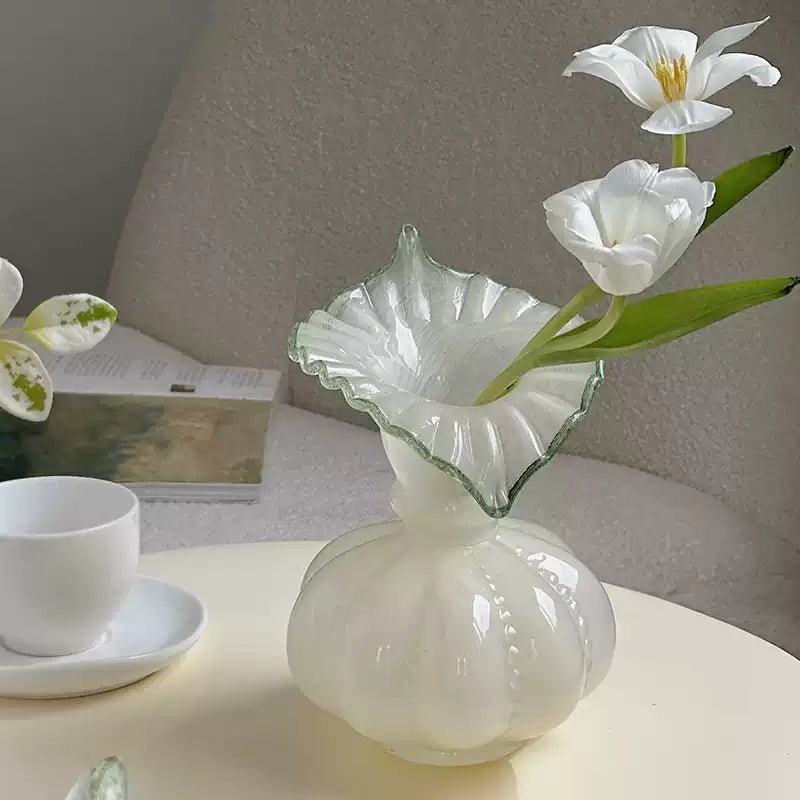 Elegant Jade Glass Flower Vase-4