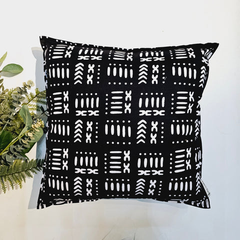 Set of 2 / 4 African Print | 40x40cm | Mudcloth Boho Cushion Cover 100% Cotton Wax Ankara Fabric-1