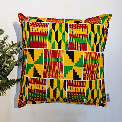 Set of 2 / 4 African Print | 40x40cm | Mudcloth Boho Cushion Cover 100% Cotton Wax Ankara Fabric-1