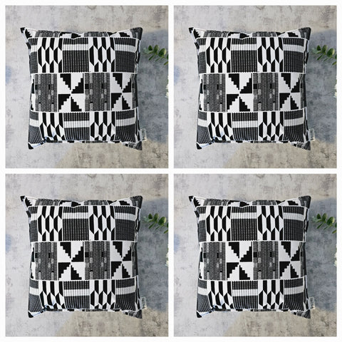 Set of 2 / 4 African Print | 40x40cm | Mudcloth Boho Cushion Cover 100% Cotton Wax Ankara Fabric-0