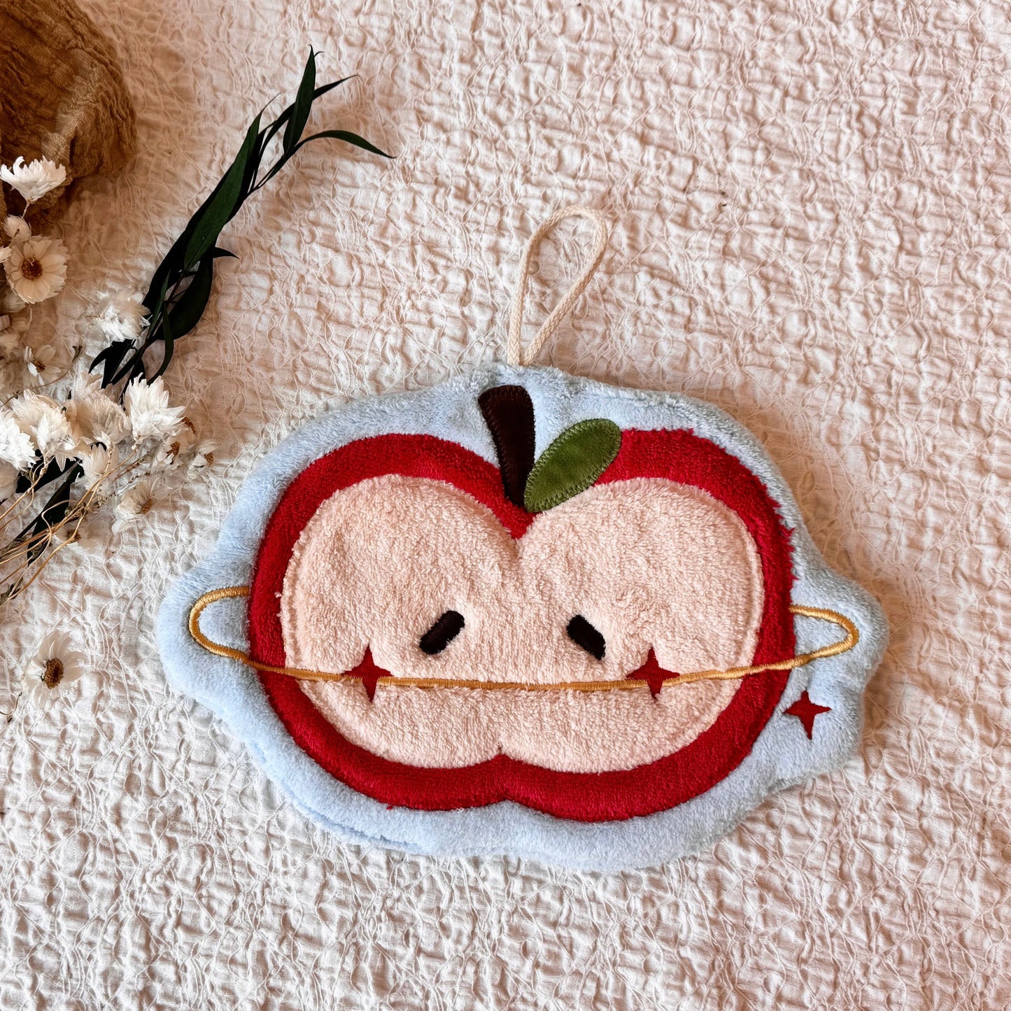 Set of 3 Cute Apple Hanging Hand Towels