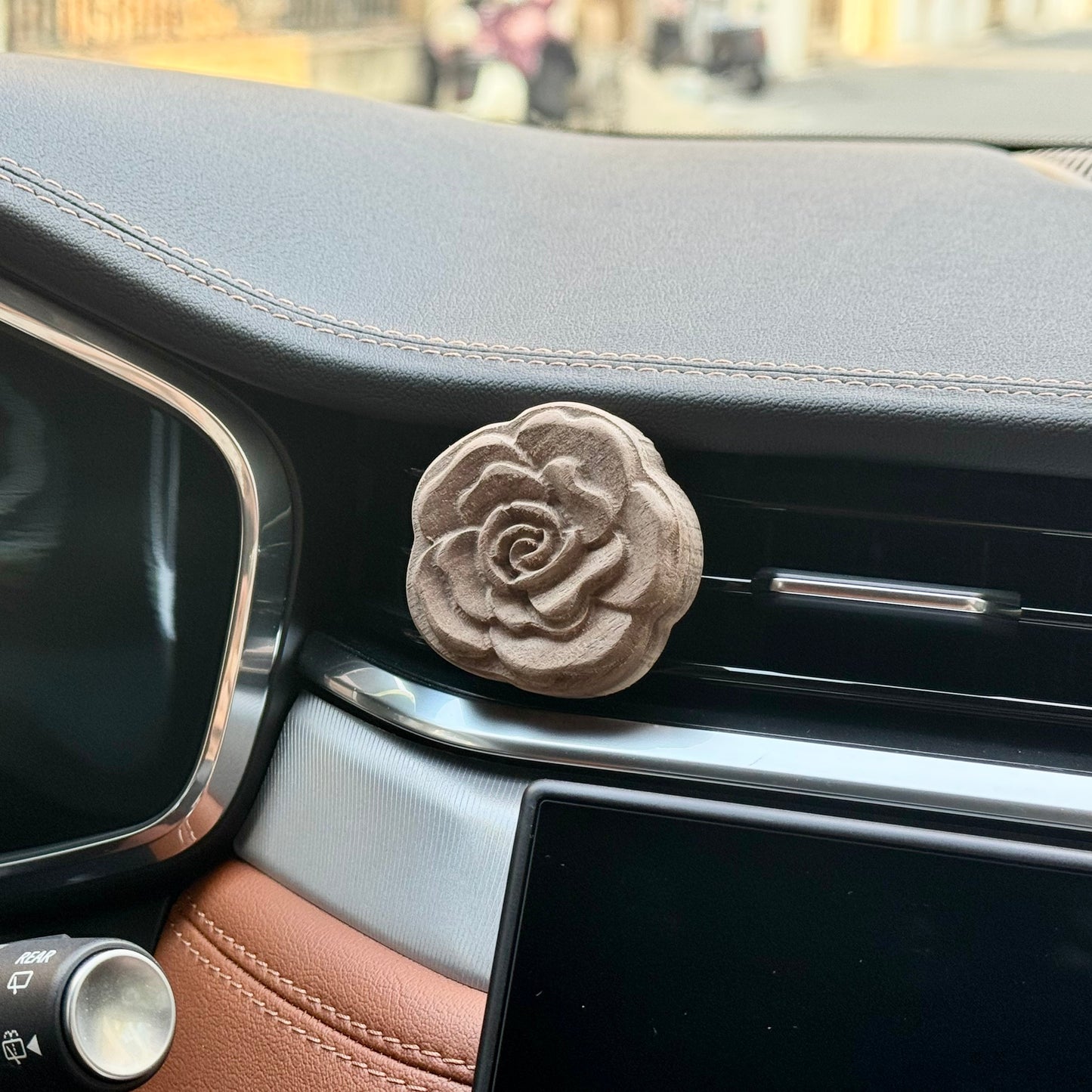 Rose - Wooden Essential Oil Diffuser for Car