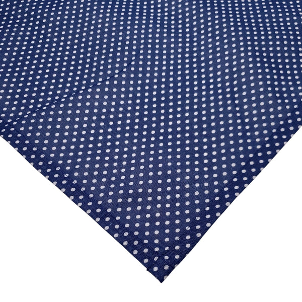 Charlo's Set of 4 Navy Blue Polka Dot 100% Cotton Cloth Napkins 15" by 15" Washable Reusable-2