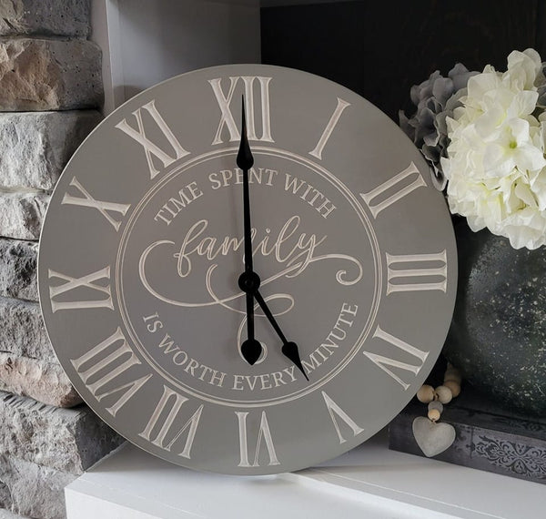 Family Engraved Clock-2