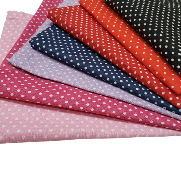 Charlo's Set of 4 Navy Blue Polka Dot 100% Cotton Cloth Napkins 15" by 15" Washable Reusable-1