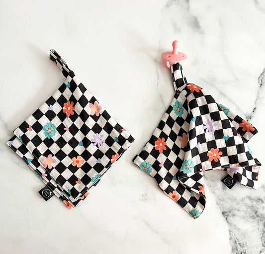Punky Bloom Pacifier Clip/Attache-suce Punky Bloom en Mousseline de Bambou
