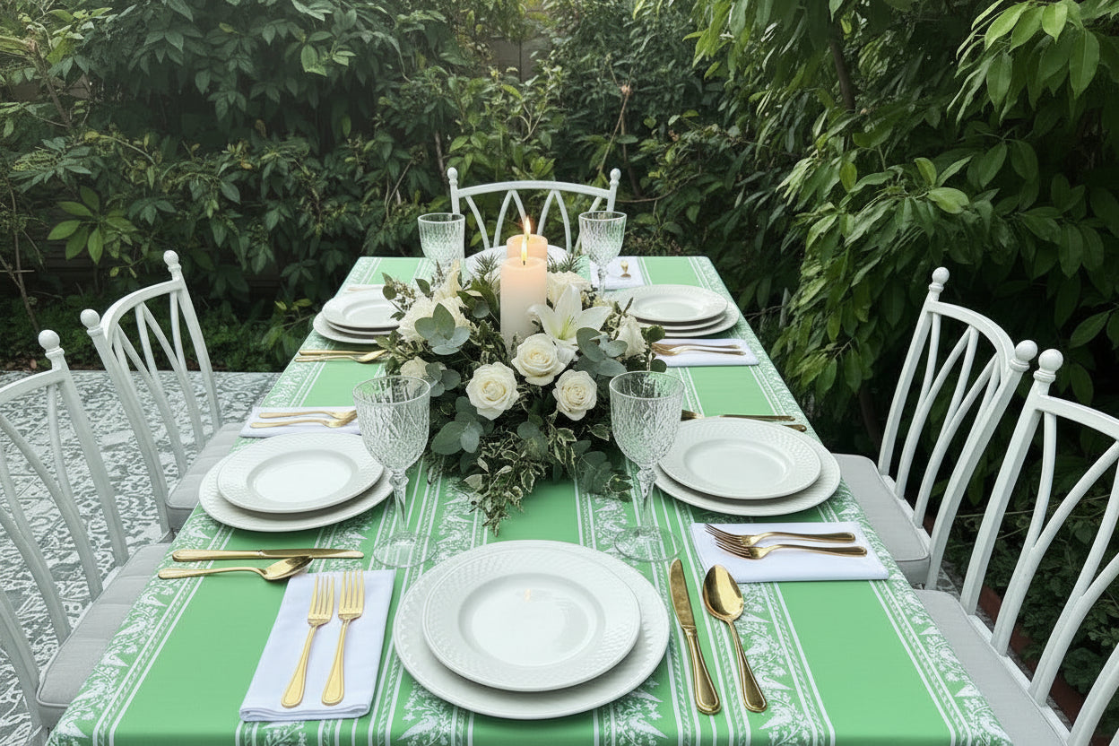 take out the christmas tree and change the centerpiece to a floral arrangement 
with white flowers