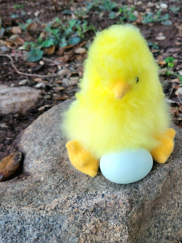 5" Fur Alpaca Yellow Chick