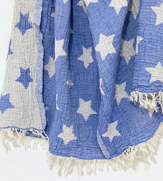 Star Blue Turkish Towel