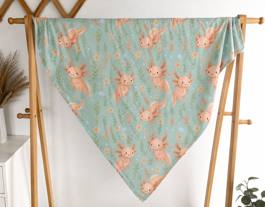 Large Axolove Swaddle/Grande Mousseline de Bambou Axolove