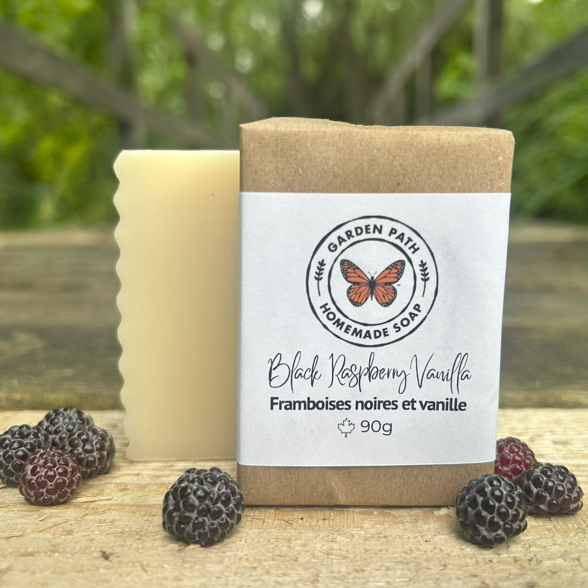 Black Raspberry Vanilla Bar Soap Lightly Scented with Fragrance