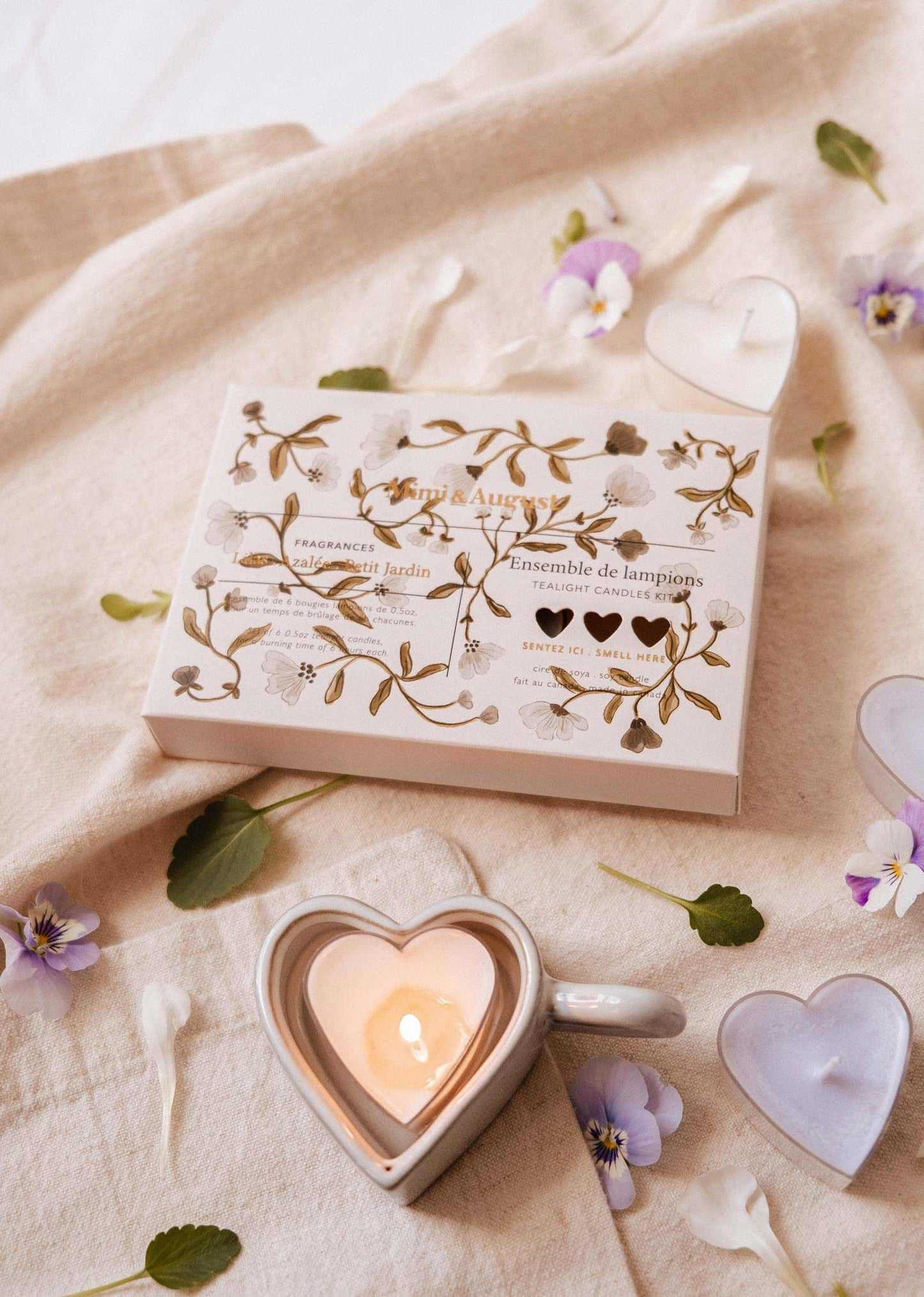 Blush Hearts Tealight Candle Kit