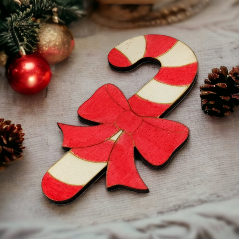 Candy Cane Wooden Christmas Decoration - Home Decor-1