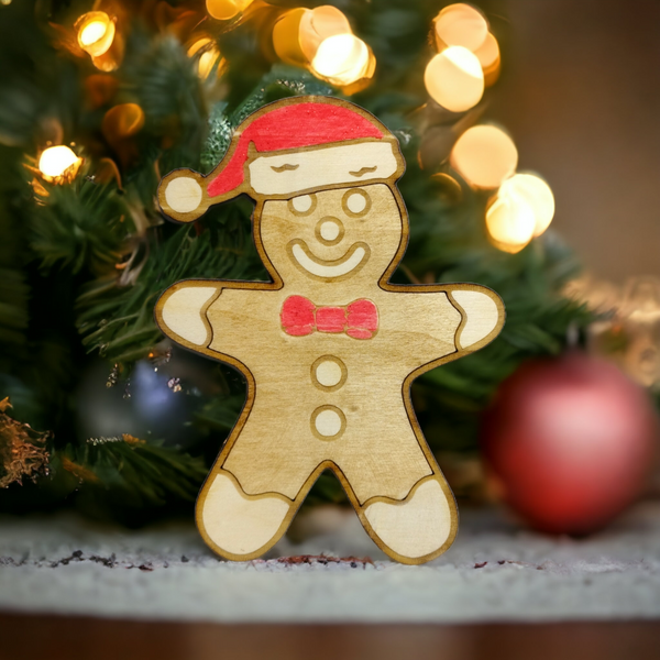 Gingerbread Man Wooden Christmas Decoration - Home Decor-2