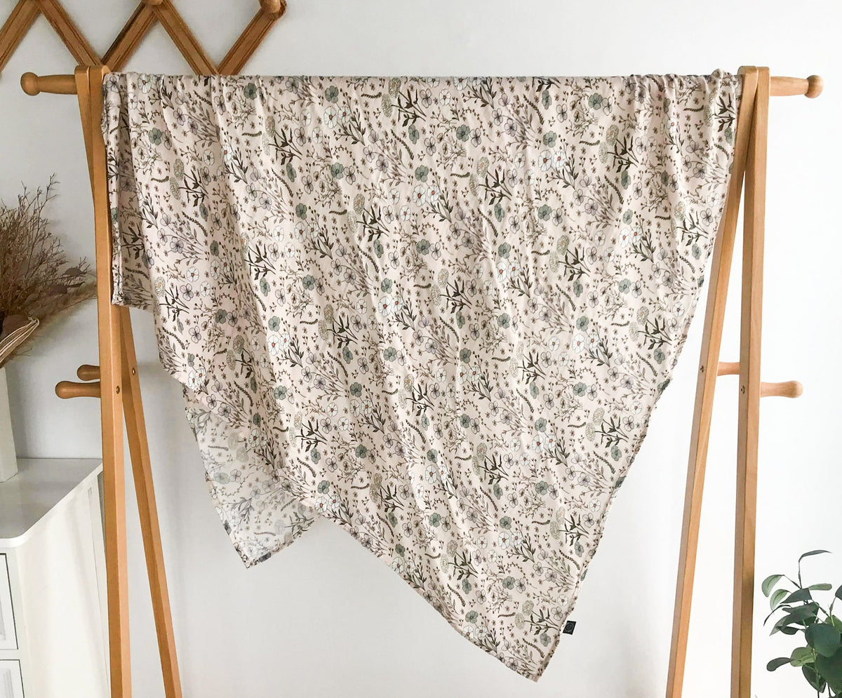 Mousseline de bambou floral