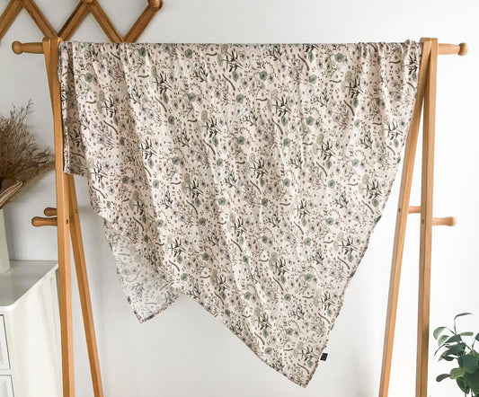 Floral Muslin Swaddle/Mousseline de Bambou Floral