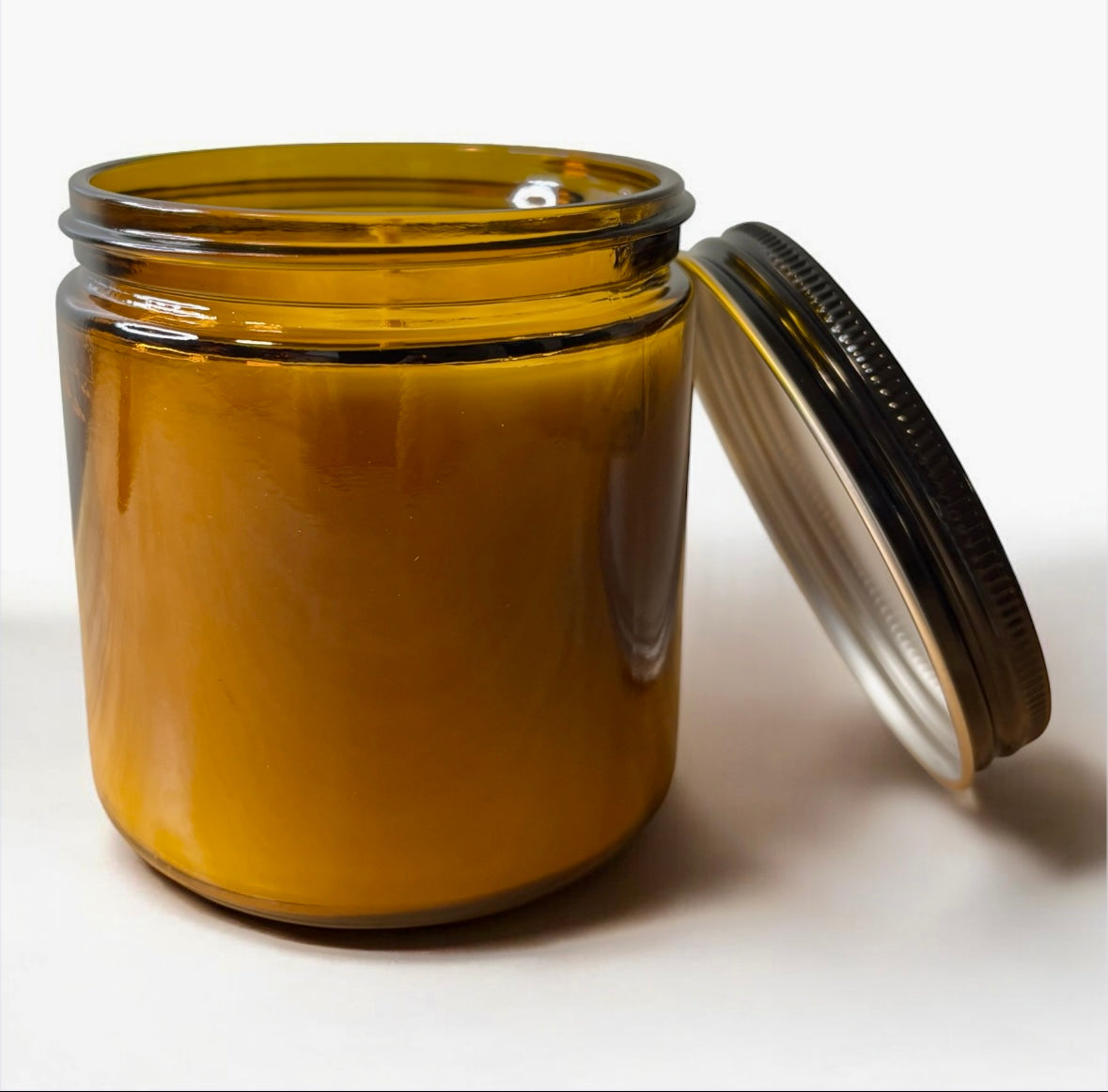 16 oz Natural Soy Candle — Hand-Poured Amber Jar | Au Naturel