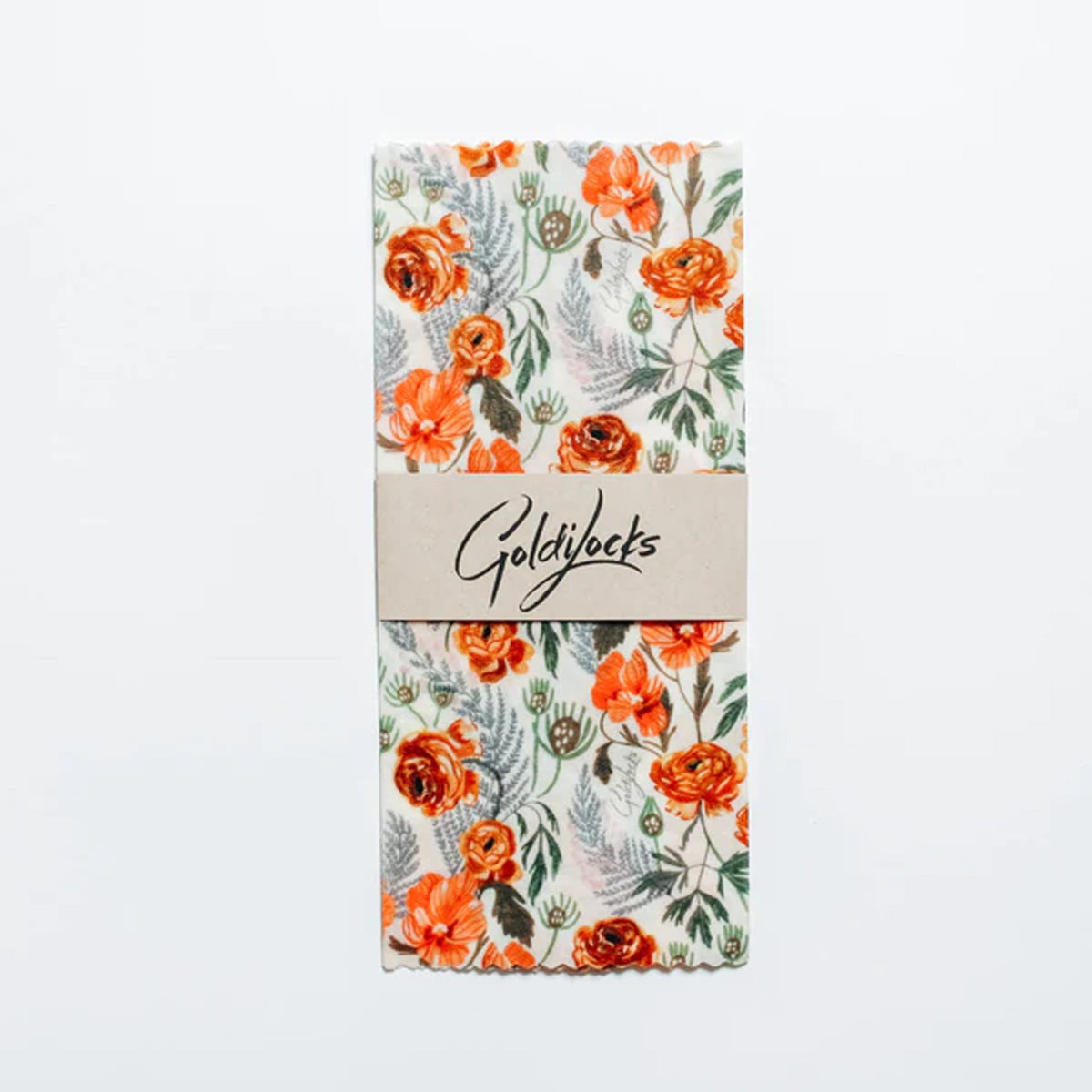Beeswax Food Wrap- Golden Floral (Single Medium)