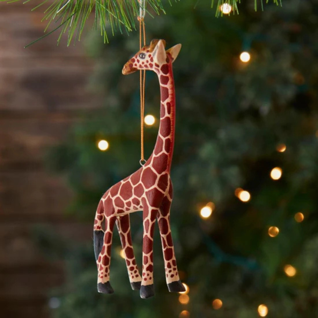 Safari Animals Ornament Set of 6