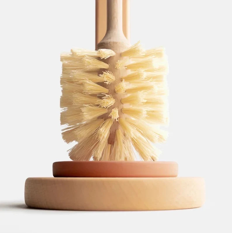 Plastic Free Natural Sisal Bristles Toilet Brush & Stand