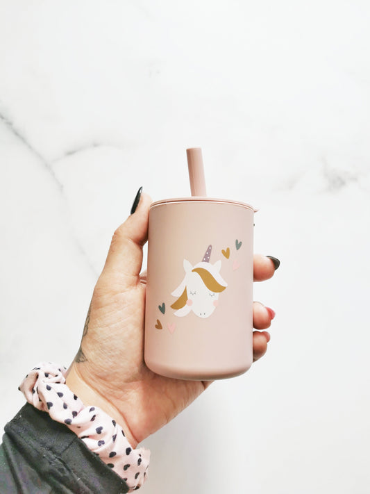 Unicorn Silicone Cup/Gobelets avec Paille Licorne Améliorer
