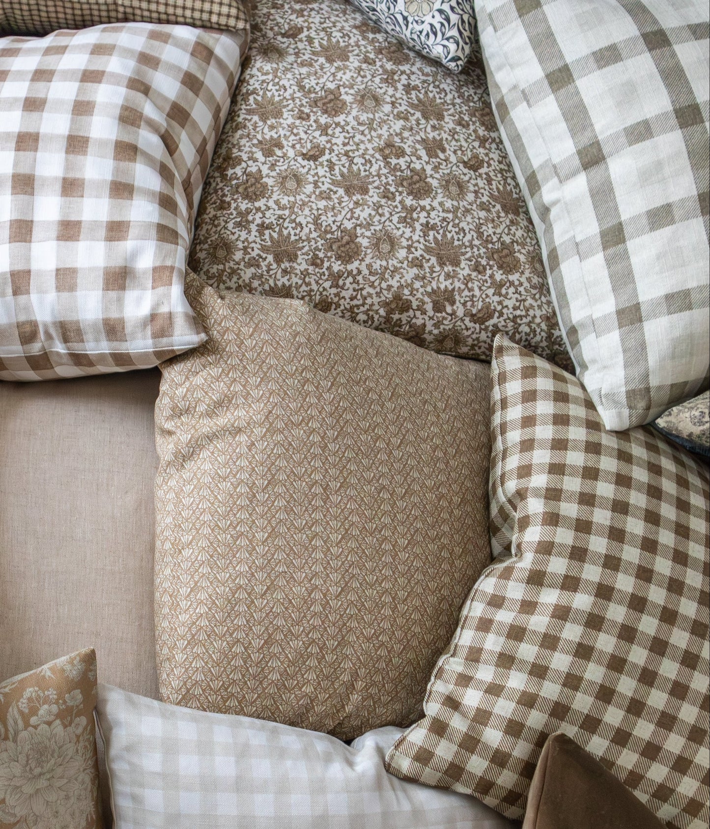 Quinton | Neutral Plaid Pillow Cover