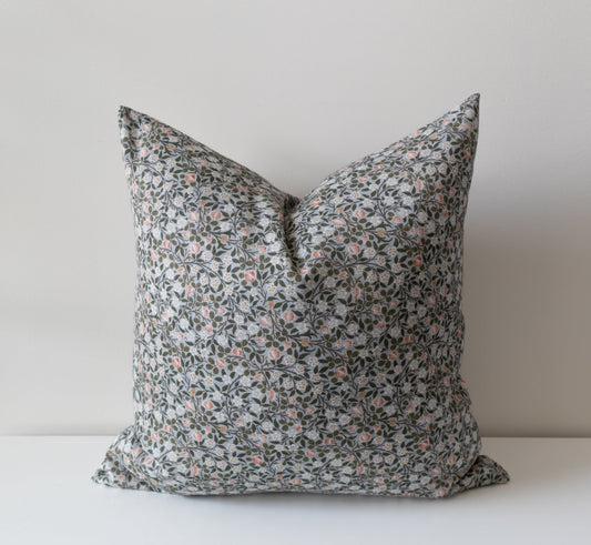 Sophia | Blue Floral Pillow Cover
