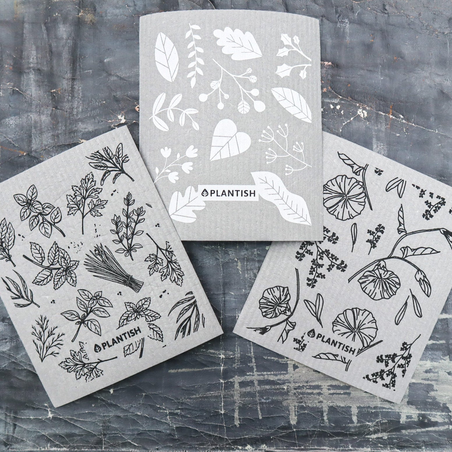 Healing Herbs - Swedish Sponge Cloth Set-1