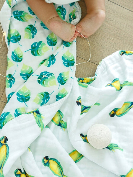 Organic Snug Blanket - Parrots-2