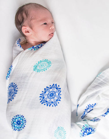 Organic Swaddle Set - Protector Series (Hamsa & Mandala)-3