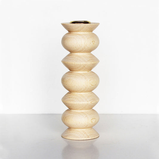 Totem Wooden Candle Holder - Tall Nº 5