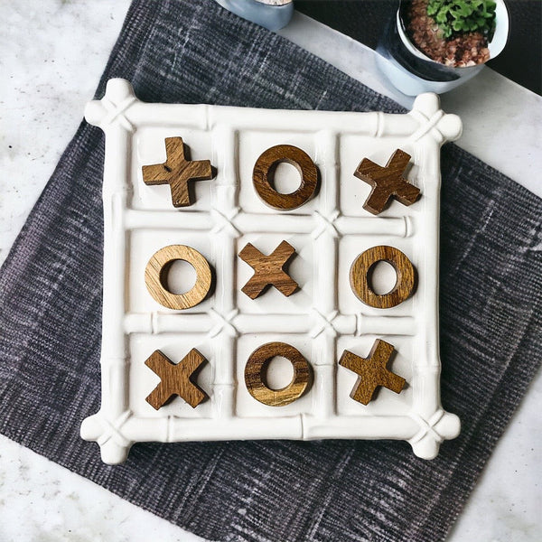 Faux Bamboo Tic Tac toe-0