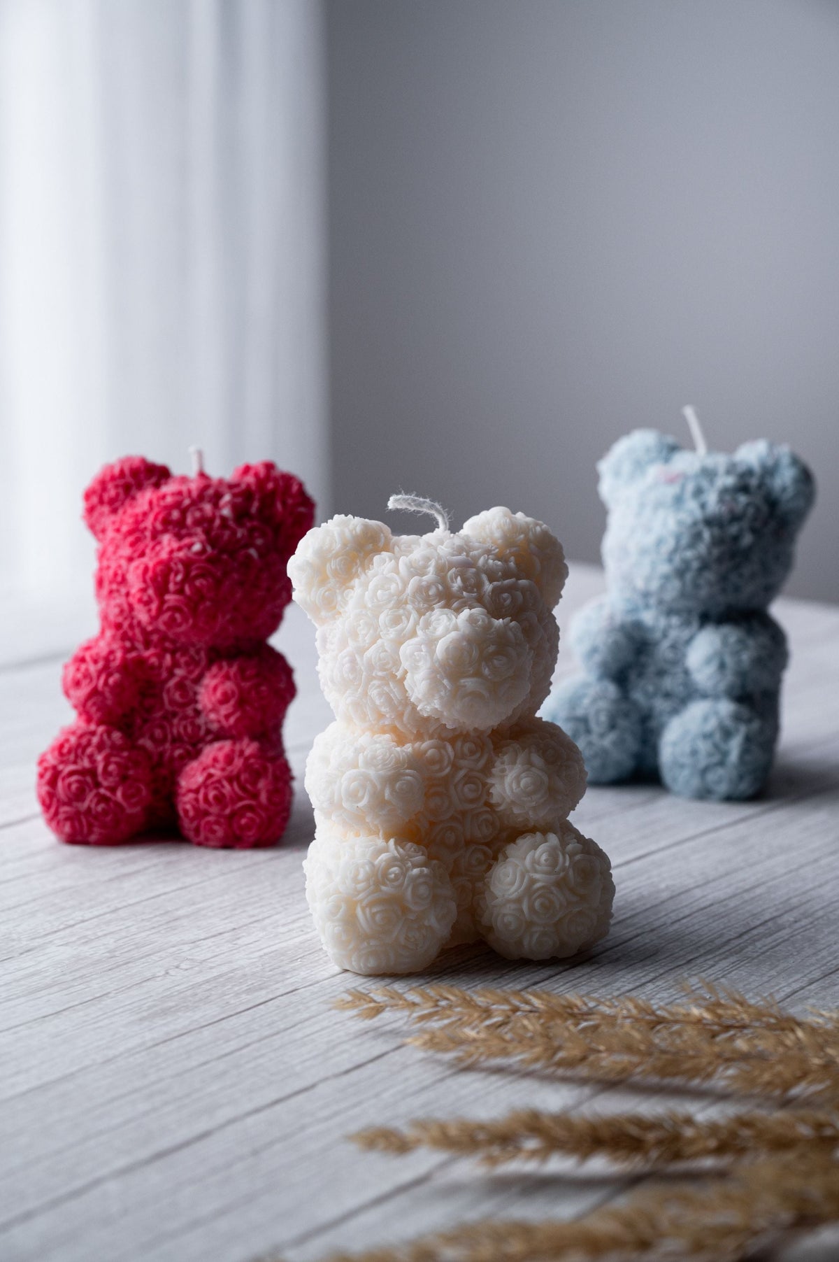 Rose Teddy Bear Candles