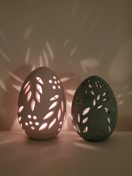 Terracotta Egg Lantern - Set of 2