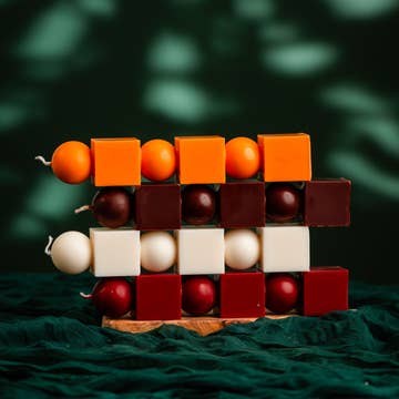 Square Stack Luxe Candle – Sculptural Elegance in Colour