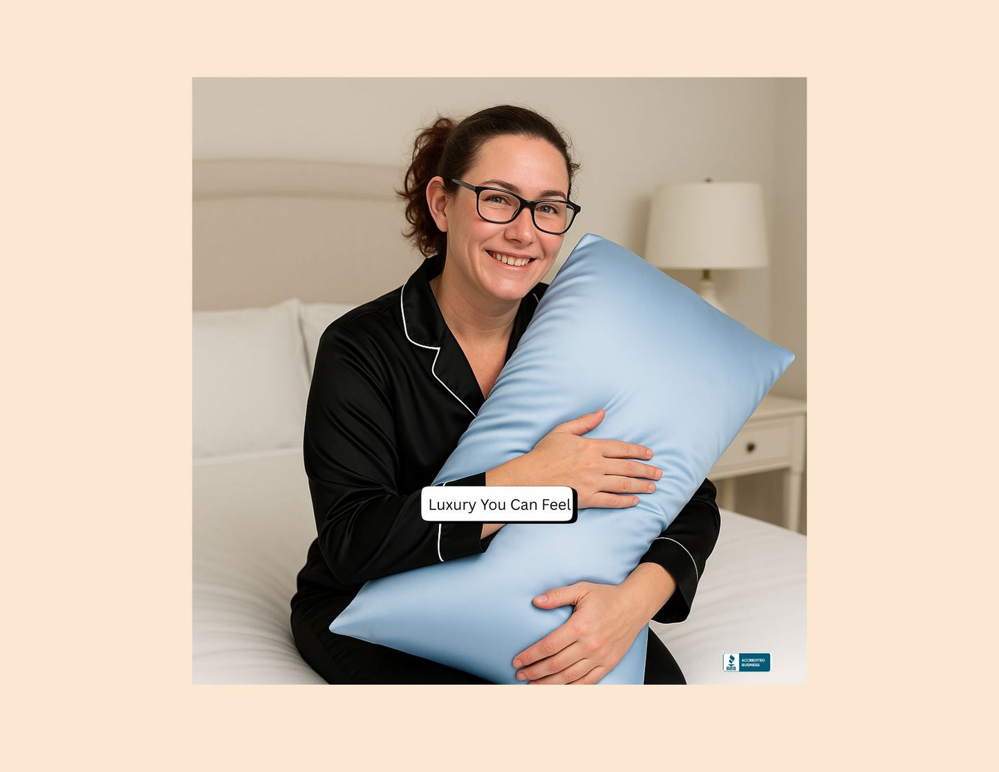 Silk Pillowcase  Light Blue (Envelope Style)