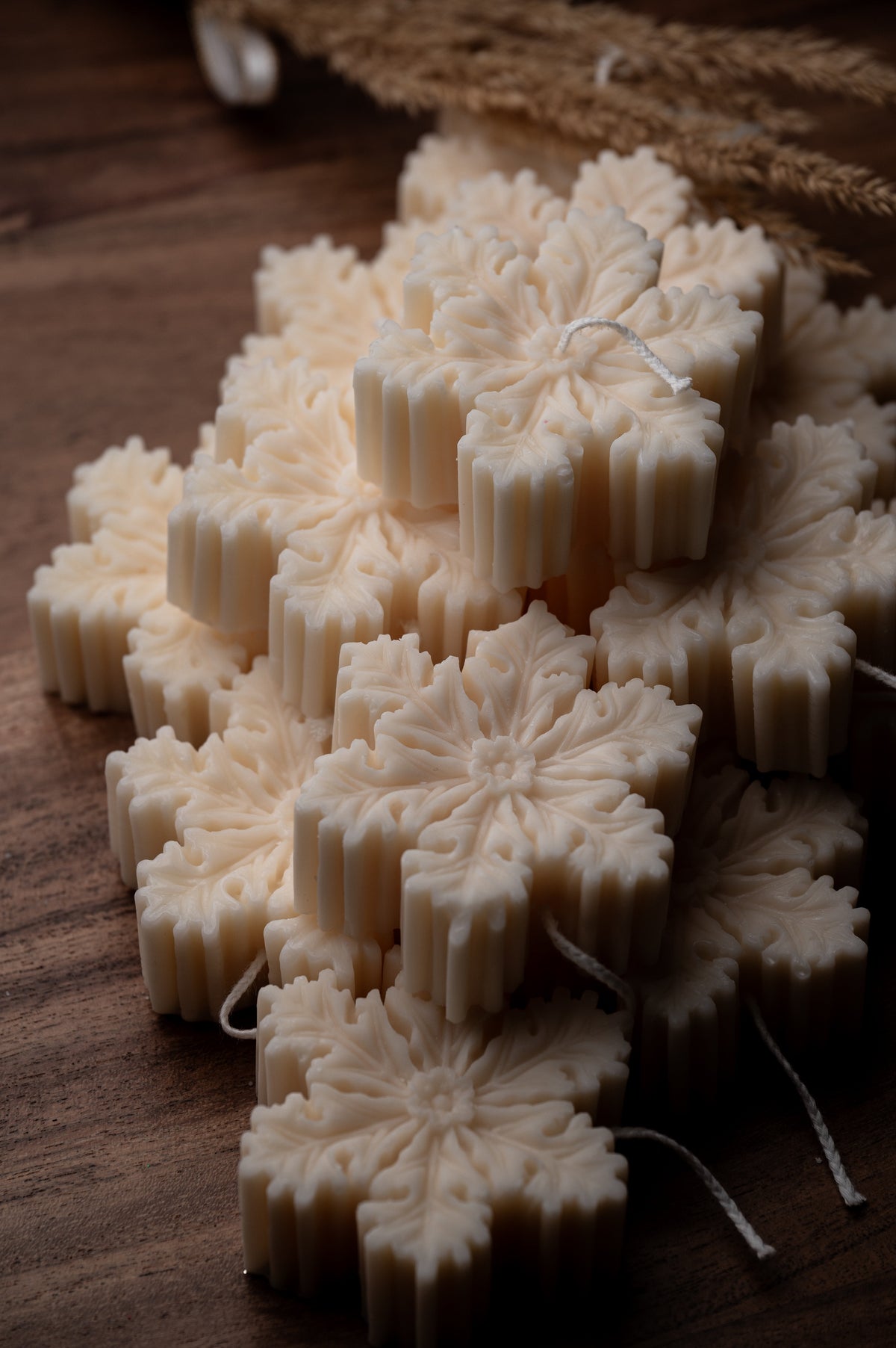 Snowflake Christmas Candle