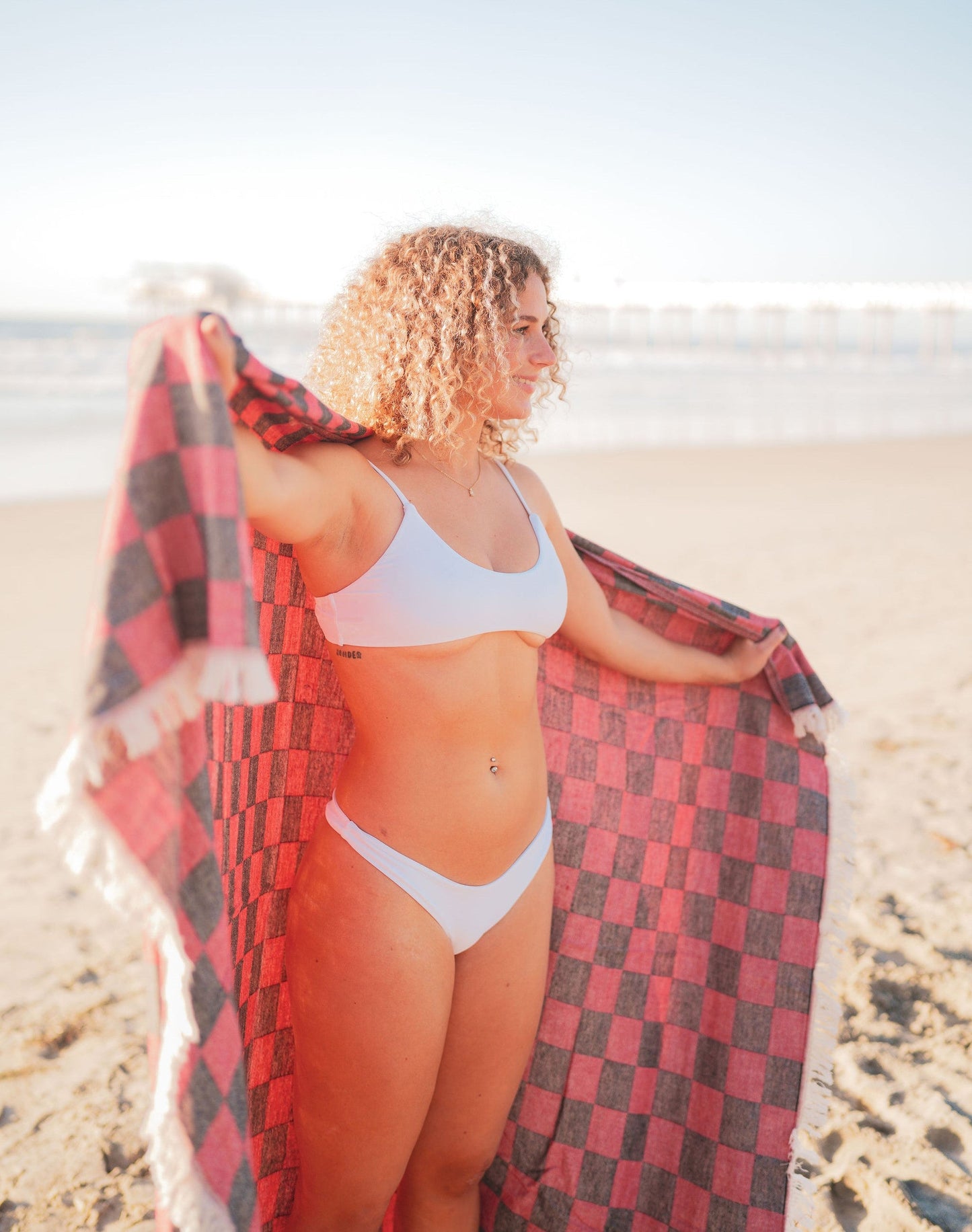 Checkered Turkish Cotton Throw