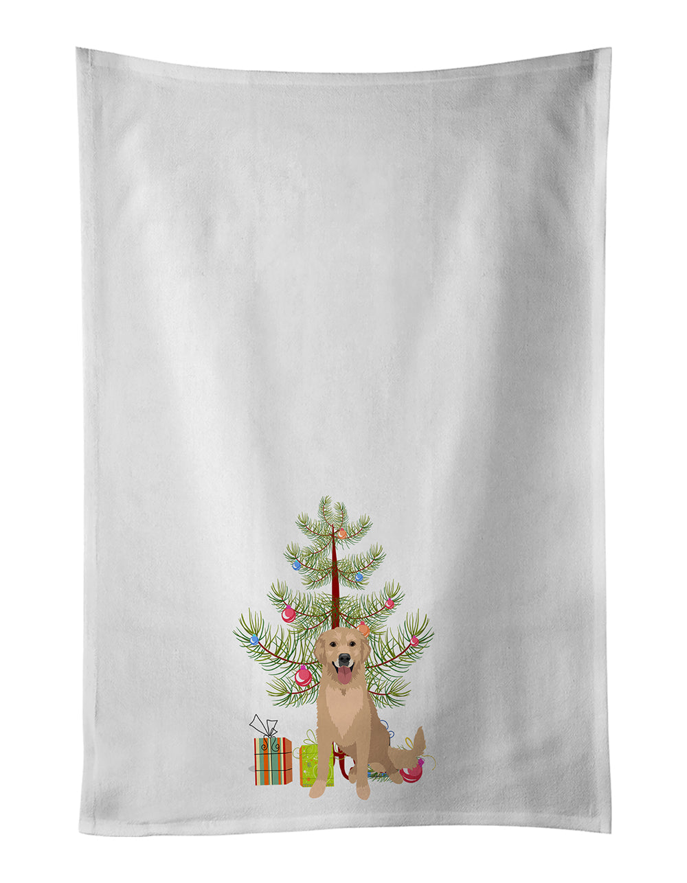 Golden Retriever Christmas Kitchen Towel Set of 2